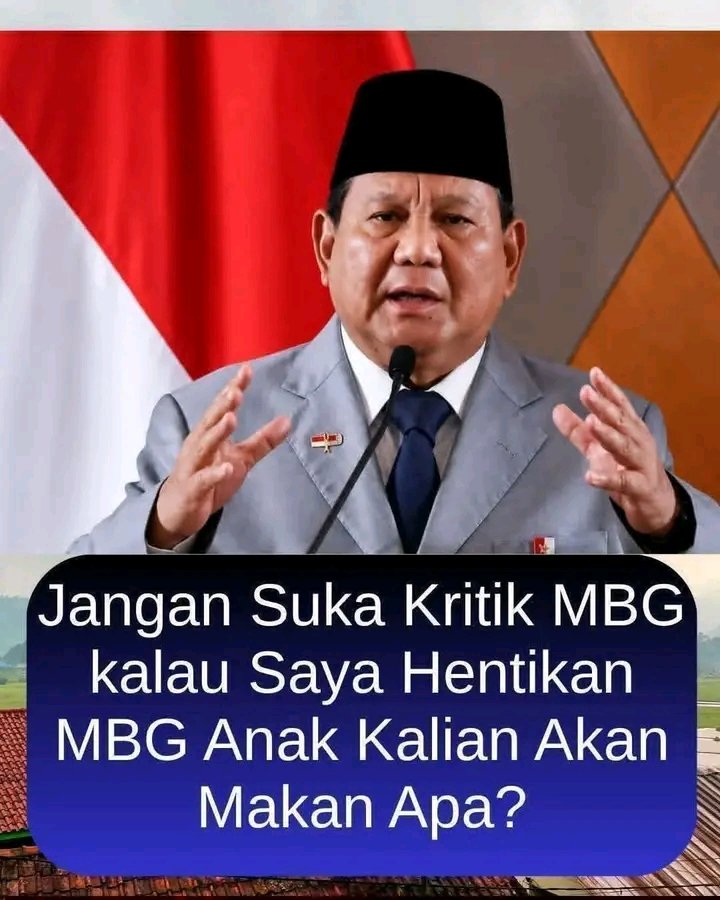 B4r4_Akb4r's tweet photo. Males amat punya presiden kya gini. 
Harus nya  introfeksi 
Omon gak tau klo Dana MBG itu dari pajak rakyat.
Beberapa kali nyapres gak kepilih. 
Ternyata emang Gak Berkualitas. https://t.co/aF2Bn6qzAr