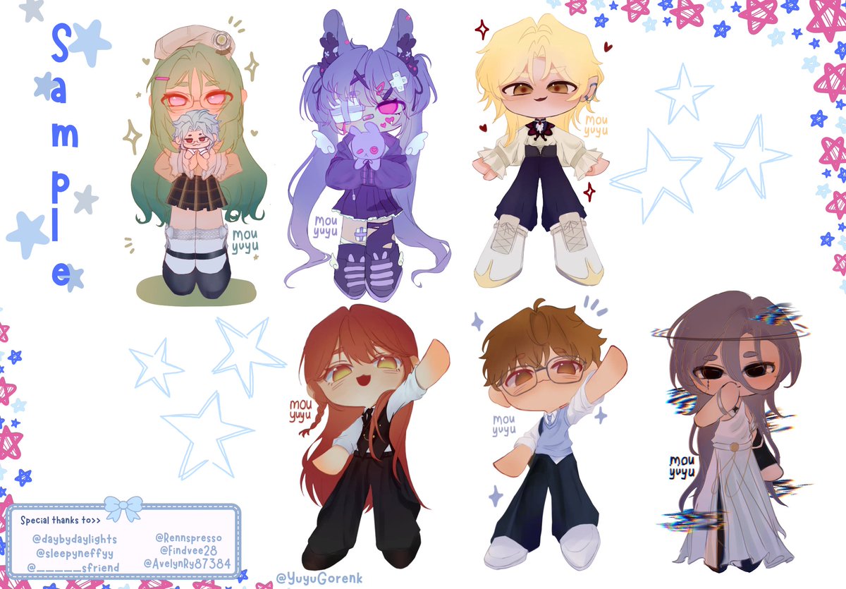 YuyuGorenk's tweet photo. 🌊 YCH COMMISION 🌊

[ 🔄 &amp; ❤️ are very appreciated!]

Halloo halloo mouyu disinii, kali ini aku buka ych commision seperti di bawah nihh✨️

Yang berminat atau mau tanya tanya bole DM aku yaa^^
Thank you!
#commisson #ychcommission https://t.co/6nlKZbgqLe