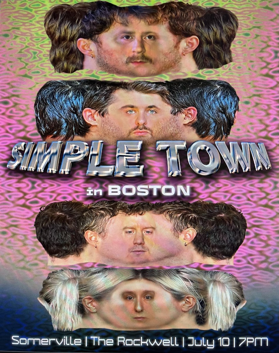 Simple__Town's tweet photo. ⚠️🌞Summer New England shows 
July 10 in Boston
July 11 in Hartford

An hour of our best material in two of our nation's founding hamlets

Tix in the bio. tell your friends https://t.co/M2ZIr1BWLA