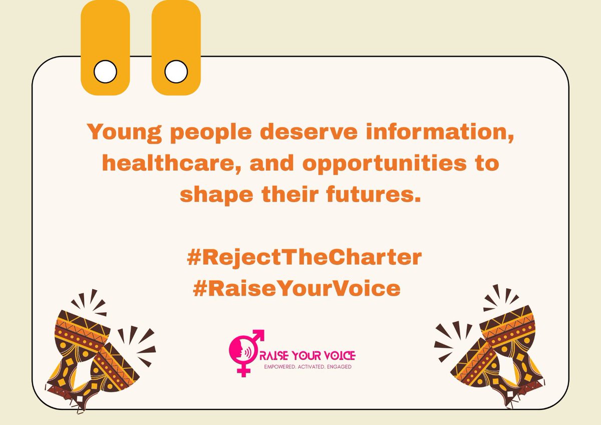 hakizako's tweet photo. @RaiseYourV_oice @QwomenHRDs @RightifyGhana @holybullies @frankmugisha @senfumahans Empowering our youth begins with giving them accurate, evidence-based tools to navigate their lives safely and responsibly. Information is protection, not a threat.

#RejectTheCharter
#RaiseYourVoice https://t.co/AwvPAtxPgy
