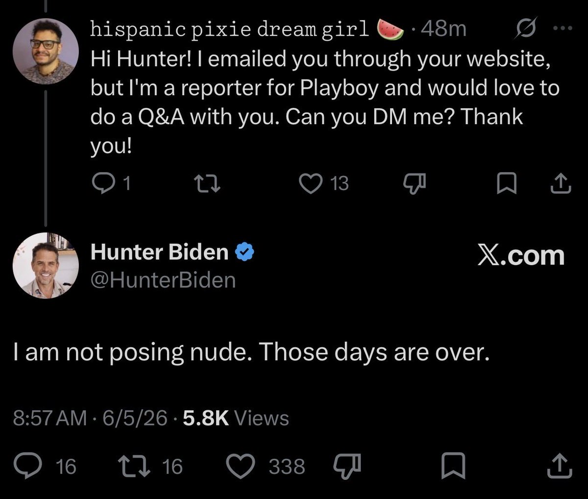 lulumeservey's tweet photo. Hunter has mastered the 8 Mile defense

You can’t roast him, he’s roasted himself

There’s no ammo left, he used it all https://t.co/JQ0EkXCeYI
