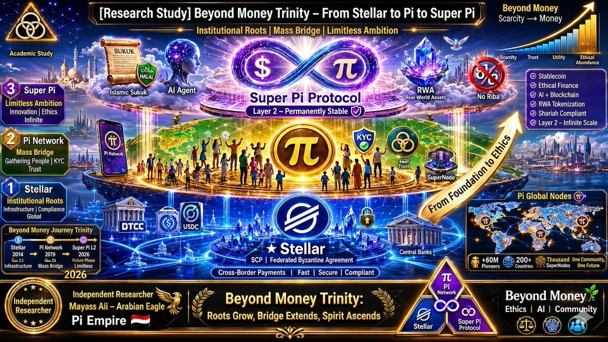 YemenPi's tweet photo. [Research Study] The Beyond Money Trilogy – From Stellar to Pi then Super Pi… and the Potential for Consensus Between Dream and Reality.
https://t.co/MKhtEMsDIu https://t.co/xWxgGmWdgI