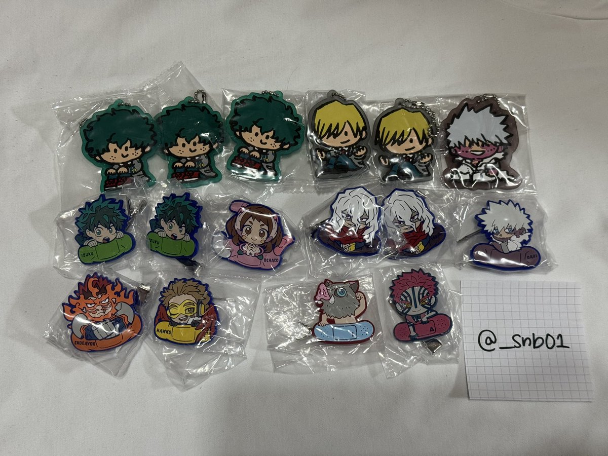 ___snb01's tweet photo. めじるしアクセサリー ガチャガチャ 買取

譲：僕のヒーローアカデミア 鬼滅の刃

求：同異種 上鳴電気・トガヒミコ・爆豪勝己
       ハンターハンター 全種 又は 定価＋送料

・郵送での交換のみ
・買取はpaypay 又は ゆうちょ振込のみ

お気軽にお声掛けください🙂‍↕️ https://t.co/zaxHU24TSv