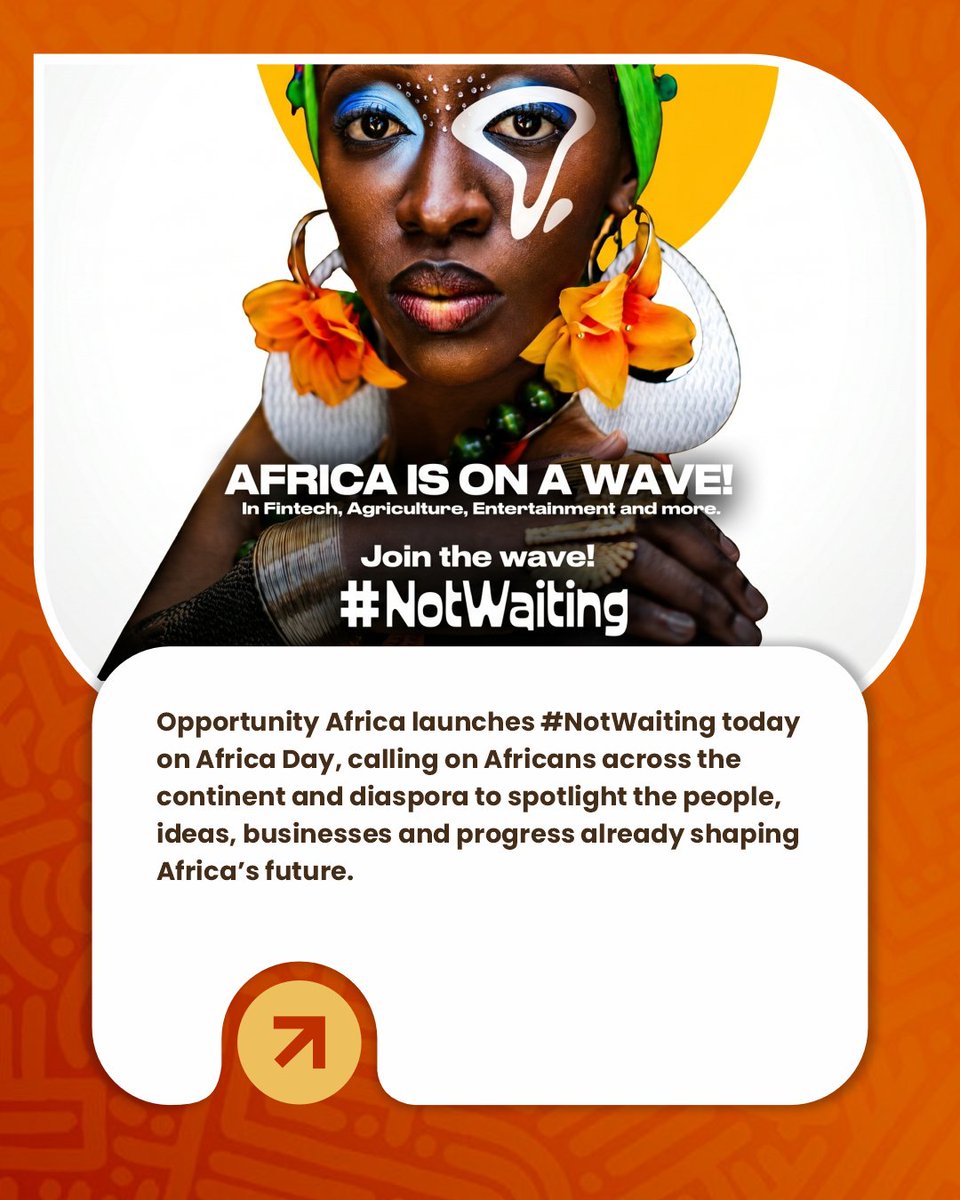 africanofilter's tweet photo. Here's a weekly round up of stories about Africa’s progress, innovation, and opportunity, produced by @birdstoryagency.
1.Opportunity Africa launches #NotWaiting today on Africa Day, calling on Africans across the continent and diaspora to spotlight the people, ideas, businesses and progress already shaping Africa’s future. Read more: https://t.co/tUXMlrBxHq 

2. African banks, betting firms, telecoms companies and consumer brands are moving beyond traditional sports sponsorship into deeper commercial partnerships tied to league financing, digital fan systems and long-term sports infrastructure. Read more: https://t.co/hE2MskcY2l 

3. Jennifer Gache has built a career at the center of the country’s evolving energy sector, helping pioneer wind energy projects while mentoring a new generation of women engineers. Read more: https://t.co/AQDEi1NkY7 

4. M-KOPA’s expansion in Ghana highlights how device financing is evolving into bundled ecosystems that combine payments, protection, and financial products into a single repayment structure. Read more: https://t.co/OzQ4t4Spz2 

#birdstoryagency #betterstories #opportunityafrica #africanofilter