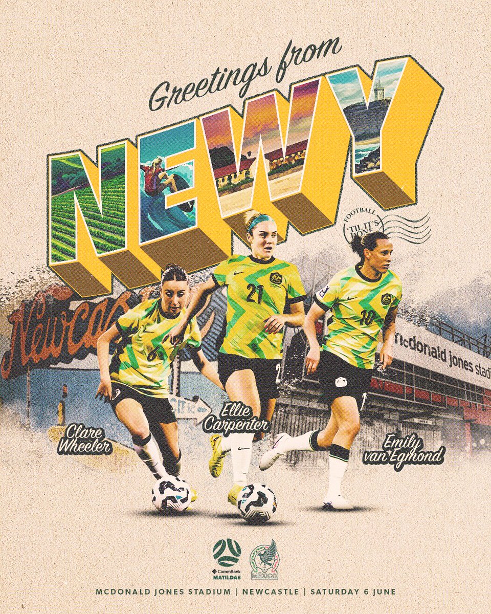 TheMatildas's tweet photo. Gameday in Newy! 🙌

⚽: #AUSvMEX
⏰: 7:15pm AEST
🏟: @MJStadium
 📺💻📱: @10FootballAU, 10 Drama (WA Only) &amp; @ParamountPlusAU
 
#Matildas https://t.co/jmtyCx25Ry