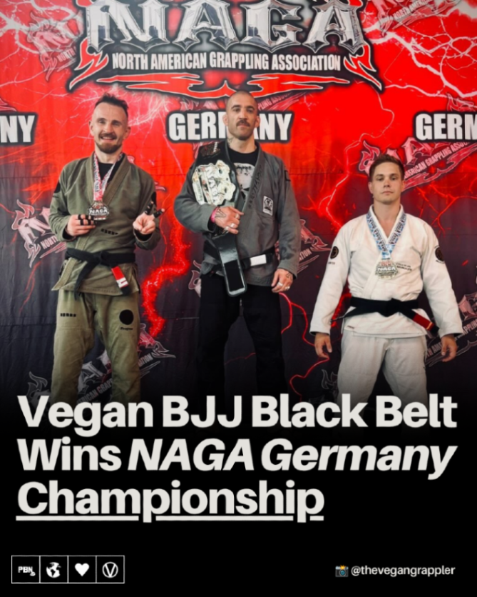 PlantBasedNews's tweet photo. BJJ black belt Max Urschl just won the NAGA Grappling Championship Germany.

A vegetarian for 13 years before transitioning to a strictly vegan lifestyle in 2018, Urschl views his athletic platform as a vehicle for advocacy. https://t.co/5ZyJUCLsiL