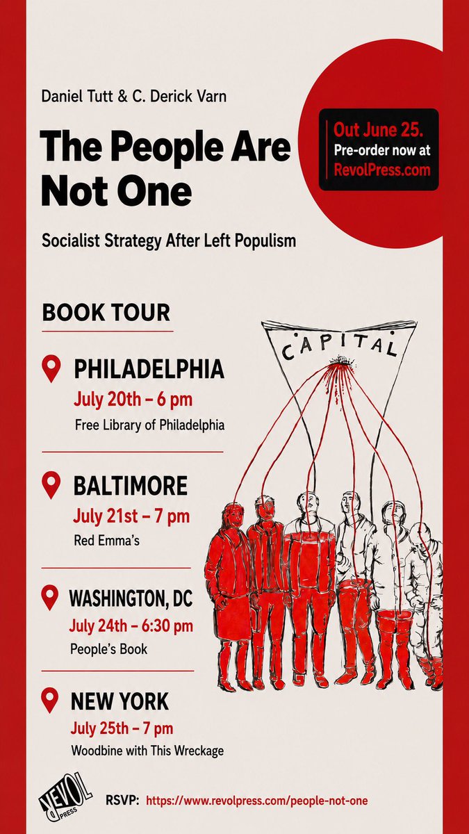 TheRealVarnVlog's tweet photo. Philadelphia — July 20 6:00 PM — Free Library of Philadelphia 
Baltimore — July 21 7:00 PM —Red Emma’s 
Washington, DC — July 24 6:30 PM — People’s Book 
New York — July 25 7:00 PM — Woodbine with This Wreckage https://t.co/ERyJHnoHOs