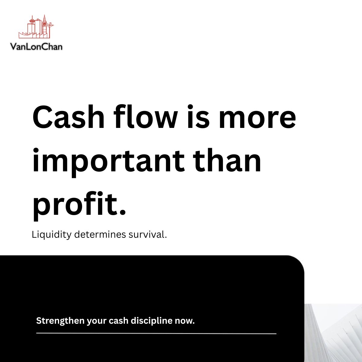 VanLonChan's tweet photo. Profitable businesses still fail due to poor cash cycles. Monitor receivables, inventory, and payment terms tightly.
Need your financial reviewed? Visit https://t.co/iFc5CZ4ge0

#VanLonChan #managementconsultingfirm #financialconsulting #businessconsultants #businessmentor https://t.co/sg3xnFpXEi