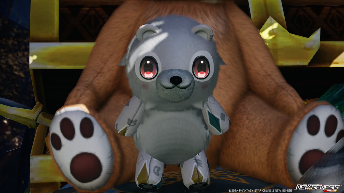 mmmmmmmm79's tweet photo. すごいフィットしたクマぬいぐるみラッピー🐥🐻　#PSO2NGS #PSO2NGS_SS https://t.co/50KgyXmI9C