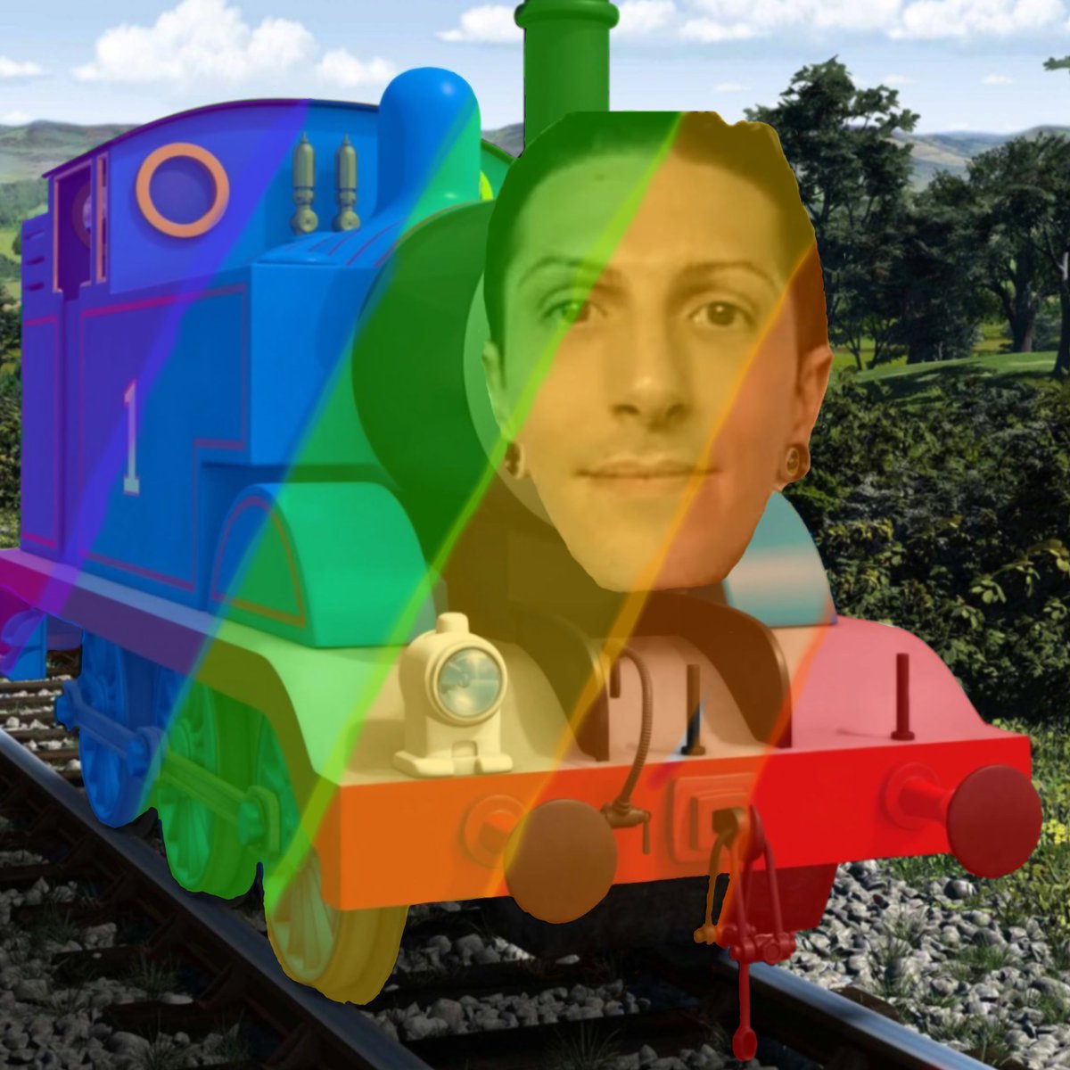america_miw's tweet photo. happy pride guys!! here's chris the queer engine for you https://t.co/rA9zngR1k6