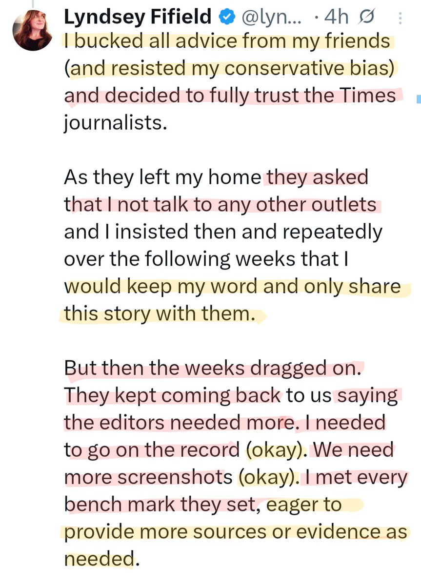 SassyDem's tweet photo. @lyndseyfifield #IStandWithLyndsey
It takes courage to call out your narcissistic abuser. #GrahamPlatner ran to #Leftist loon @chrislhayes to call Lyndsey "liar".
#Media #MediaFail
The @nytimes again failed #Women by #BlakeLively'ing another victim-abuser narrative.
https://t.co/go9YlTXwtM https://t.co/N2M2r9KGd9