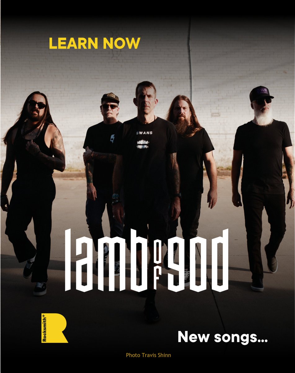 rocksmithplus's tweet photo. 🤘 LAMB OF GOD IS NOW ON ROCKSMITH+ 🤘 

30 years in and still one of the heaviest bands on the planet. Learn to play "Into Oblivion" by @lambofgod on Lead Guitar and Bass, and find out why those riffs hit different when YOU'RE the one playing them. 🔥 

Free to try June 12-14. DOWNLOAD NOW FOR FREE 👉 https://t.co/ZdImfcZuF6 

#rocksmith #rocksmithplus #ubisoft #musiceducation #guitar #guitarplayer #electricguitar #bassguitar #LambOfGod #IntoOblivion #EpicRecords #metal #groovemetal
