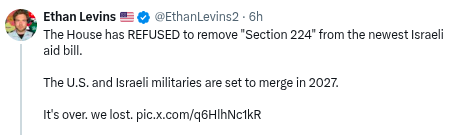 TruthSoulJah333's tweet photo. @EthanLevins2 It was over when they got away with the JFK &amp; RFK murders, the USS Liberty, the 9/11 false flag (&amp; the endless wars that followed) and the Epstein coverup.
This🇺🇸🇮🇱merger began in the 50s and the takeover is now being completed, thanks to 🇮🇱 assets in Congress &amp; the White House. https://t.co/HBOThhZp7A