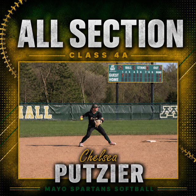 MayoSoftball's tweet photo. Congratulations Chelsea - All Section.  @ChelseaPutzier https://t.co/lyrRtdNA0Q