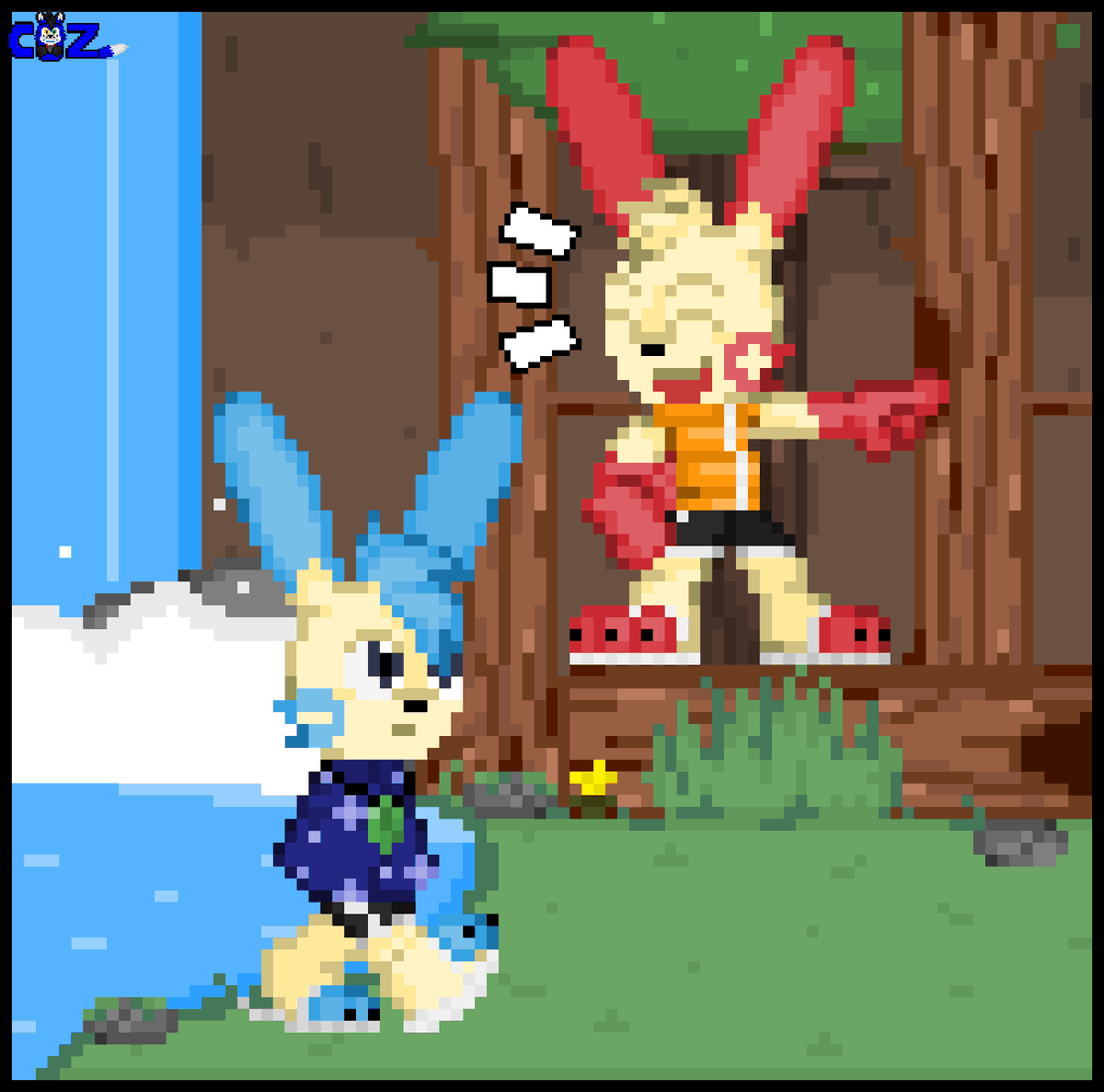 Cooper_Coz's tweet photo. Charlie and Luis on another adventure! #art #furryart #pokemon https://t.co/5ufPUC49ix
