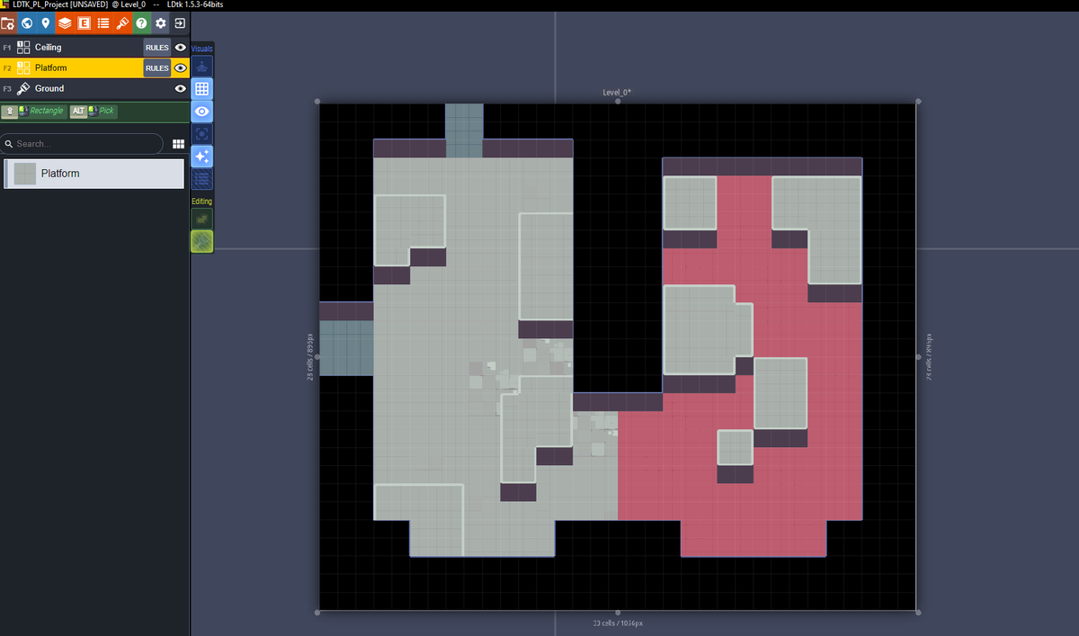 JonhsBarcellos's tweet photo. =O Been testing LDTK for a while and wow... it's definitely saving a lot of time when designing levels!
#indiedev #gamedev #pixelart https://t.co/WrFC3gfUDO