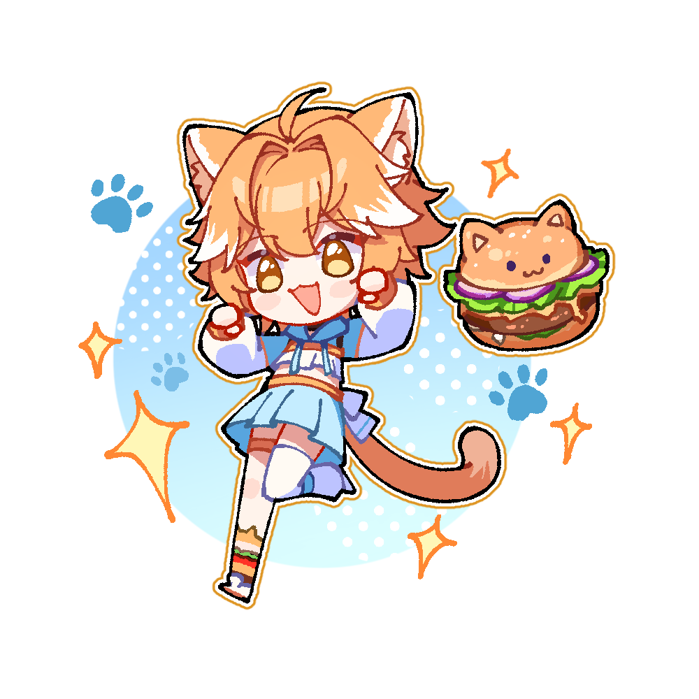 femboysando's tweet photo. 🍔🐱 Nya~ 
🎨 by 砖美 (Draw Market) https://t.co/klQXJFzWza