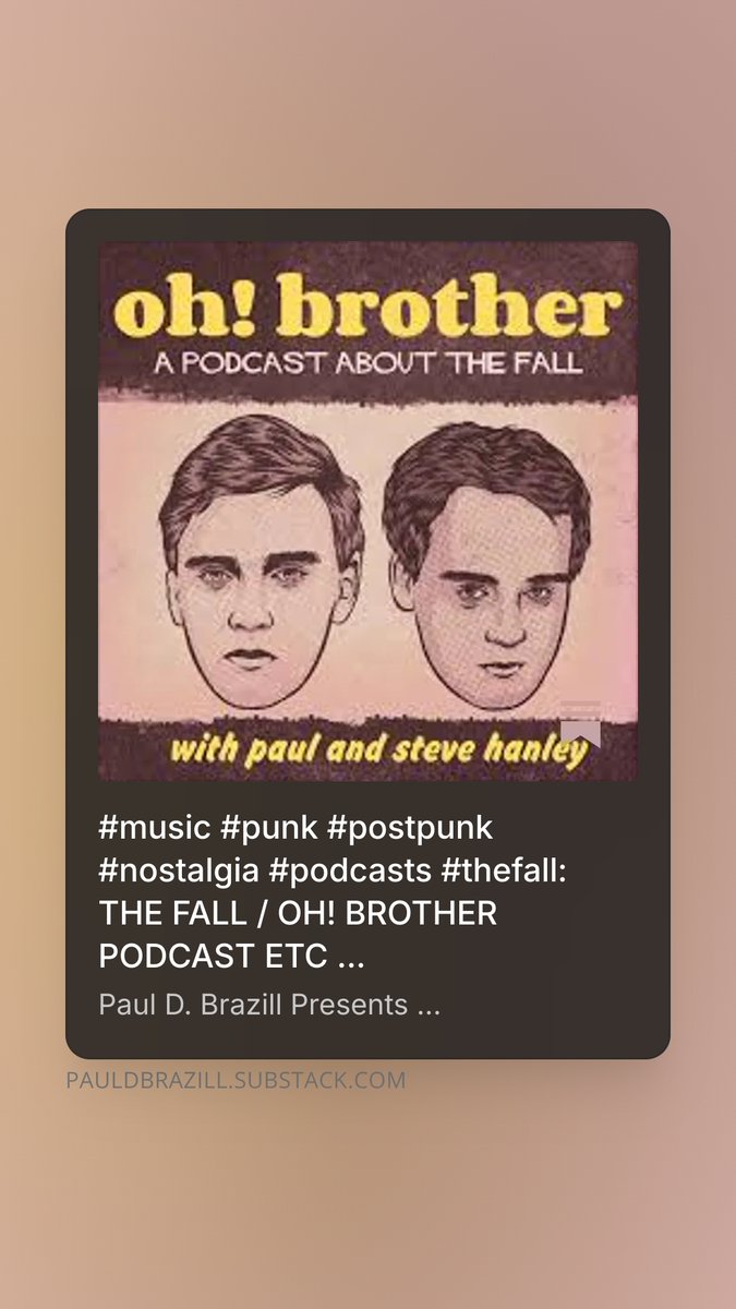 PaulBrazill's tweet photo. #music #punk #postpunk #nostalgia #podcasts #thefall: THE FALL / OH! BROTHER PODCAST ETC ... , by @PaulBrazill https://t.co/KKM1NU0zJz https://t.co/TLfSql6RI6