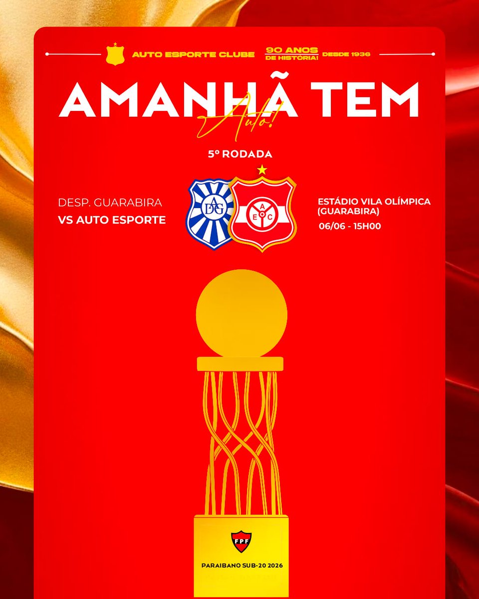 autoesporteofc's tweet photo. #SUB20 | DIA DE JOGO! 🇦🇹
O Auto Esporte Clube entra em campo neste sábado pela 5ª rodada do Campeonato Paraibano Sub-20.
🆚 Desportiva Guarabira
⏰ 15h
📍 Guarabira-PB
Dá-lhe Auto! 🇦🇹
#AutoEsporteClube #ClubeDoPovo #Sub20 #DalheAuto https://t.co/ho6pMuQc5t