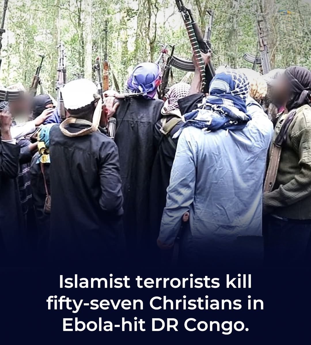FarazPervaiz3's tweet photo. 57 Christians Massacred by ISIS in DRC’s Beni Region as Ebola Outbreak Explodes Amid Terror Campaign

The Beni region of North Kivu in the Democratic Republic of the Congo (DRC) is facing a devastating humanitarian emergency as Islamist terrorists slaughtered 57 Christians during a week-long wave of violence starting on May 25. 

The horrific attacks were carried out by the Islamic State Central Africa Province (ISCAP), a brutal group that has massacred at least 1,100 Christians in the country's north-eastern region over the last 18 months alone. 

This persistent campaign of terror forcing locals to convert, accept subjugation, or face execution has further destabilized an already vulnerable population. 

Compounding the tragedy, this escalation of terrorism and armed conflict is severely crippling vital emergency medical responses. 

A highly contagious Ebola outbreak was confirmed in the region on May 15, yet medical teams and critical supplies are being blocked or endangered by the volatile security situation. 

With mass civilian displacement threatening to push desperate communities directly into the virus's hotspots, the intersection of unchecked militant violence and a deadly epidemic has pushed the region into a catastrophic double crisis.