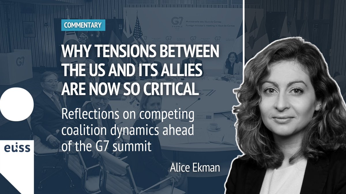 EU_ISS's tweet photo. While Western allies grapple with growing divisions, a China-led coalition seeks to reshape the international order. 

The #G7 summit in Évian comes at a pivotal moment 

Can the US &amp; its allies overcome their divisions &amp; forge a common strategic response? https://t.co/QA0yUjZqTH https://t.co/X3aM5Rf4Jc