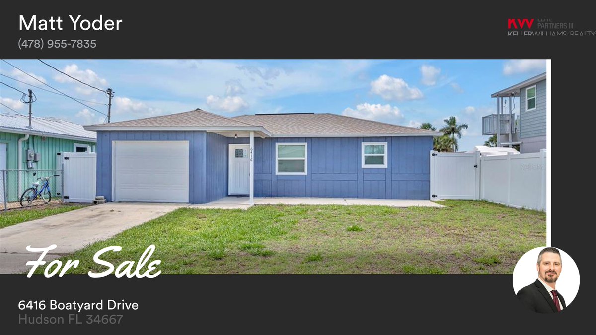 mattyoder_yoder's tweet photo. 🏡✨ Discover your dream home in beautiful Hudson, FL! This charming property on Boatyard Drive. If you're looking to enjoy the sunny Florida lifestyle or seeking a serene retreat, this home has it all. Let's make it yours today! #HudsonLiving #FloridaRealEstate #HomeSweetHome
https://t.co/9C96ERl4Zo
Florida Realtor License SL3461573