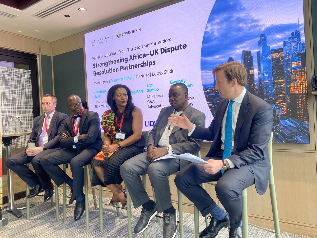 legalPSG's tweet photo. "Successful cross-border collaboration requires more than legal expertise," said Scott Cowan of @legalPSG  as he welcomed #LIDW26 delegates to a terrific event at @LewisSilkin yesterday. "It requires adaptability, empathy and a genuine willingness to understand different perspectives. Trust is built when we take the time to understand one another and how we work."

"At the same time, while our jurisdictions and cultures may differ, we are united by something fundamental: our commitment to the rule of law. It remains the foundation of our profession, creating certainty, protecting rights and enabling commerce."

As @LIDW_  wraps up, key themes of the week were not only discussed but encapsulated onstage at "From Trust to Transformation: Strengthening Africa–UK Dispute Resolution Partnerships", which we co-hosted with @LewisSilkin, in partnership with @TheLawSociety and GREAT Legal Services. 

In an age of fast-moving technology and fast-evolving challenges, trust, collaboration, and humanity remain key as the legal profession needs to take the lead to protect and uphold the rule of law. We must work together and build together, respecting and navigating cultural nuances, and collaborating and partnering for the betterment of our clients and our world.

Thank you very much to all our friends for helping us with our mission to bring the African legal profession together, connect African and international lawyers, and showcase and elevate African voices. 

Ẹ ṣe, Medaase paa, asante, Enkosi kakhulu, and thank you to our friends and panelists Oluseye Opasanya SAN of @OlaniwunAjayiLP, Gwendy Bannerman of @alnafrica, Eric Gumbo of @ga_llp, Jonathan Sahli of @Bowmans_Law, and Fraser Mitchell, along with Mark Evans, President of @TheLawSociety Society, for generously delivering an opening address. 

#LIDW26 has been full of energy and optimism, showcasing the collaborative spirit of legal practitioners from around the world. We look forward to next year, along with all that we'll achieve together between now and then. 

#YourAfricaLegal #Collaboration.