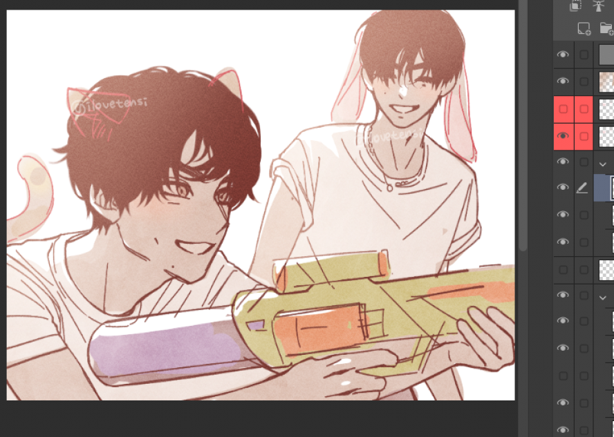 ilovetensi's tweet photo. 최애들 그리는거 너무너무 행복해!!! https://t.co/KL572xgjzE