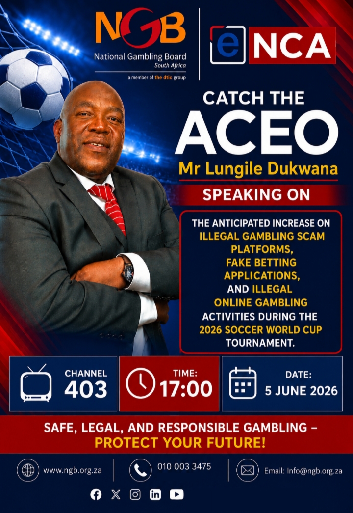 BoardGambling's tweet photo. Please catch our ACEO as he speaks on the anticipated rise in betting, during the World Cup Season, tonight on ENCA #ResponsibleGambling https://t.co/ZJli6WTV6Q