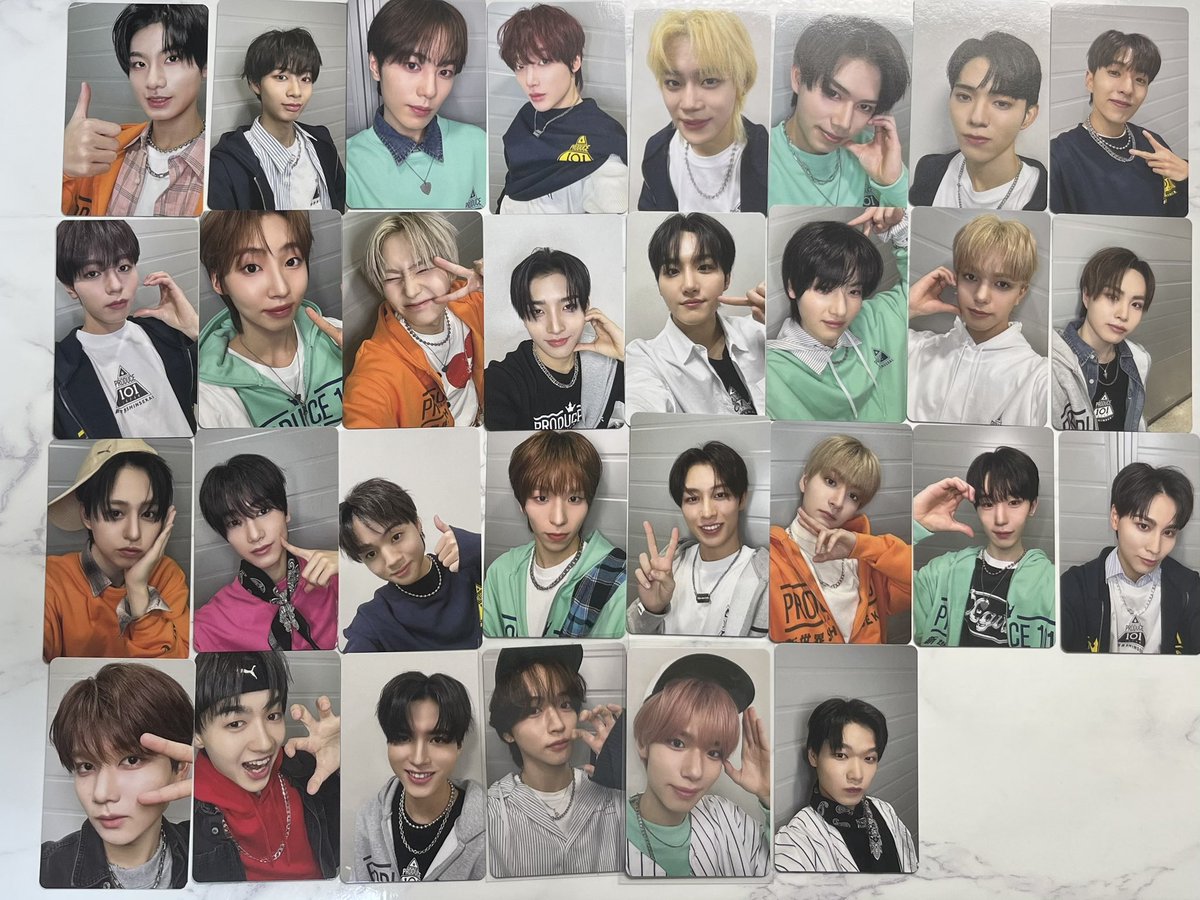mlklte_'s tweet photo. PRODUCE101JAPAN 新世界 タワレコ　グッズ交換 

譲：制服、練習着
杉山、リッキー、ジェヨン、大瀬、
熊部、ヒョンスン、今江、ヒョンジェ、矢田、加藤　他

求
照井 柳谷 小野
制服：後藤、山下、安倍
練習着：石田、安倍

明日午前ファイナル会場での手渡しまたは郵送希望です☺︎

#日プ新世界交換 https://t.co/8dGnSiD8v3