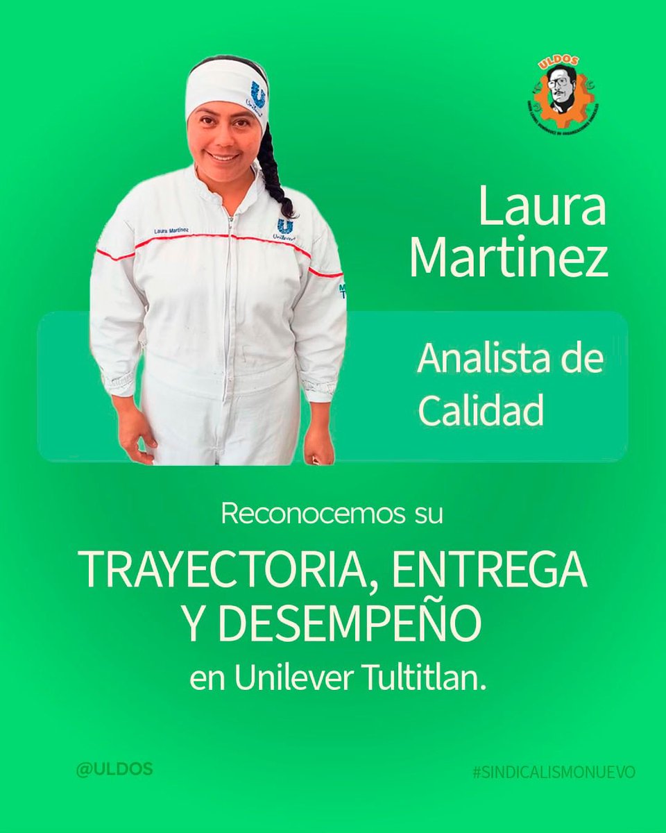 CTC_ULDOS's tweet photo. Reconocimiento a una trayectoria de compromiso y excelencia.

Hoy reconocemos a nuestra compañera Laura Martínez, quien se desempeña como Analista de Calidad en Unilever. https://t.co/0LcrTn49XE