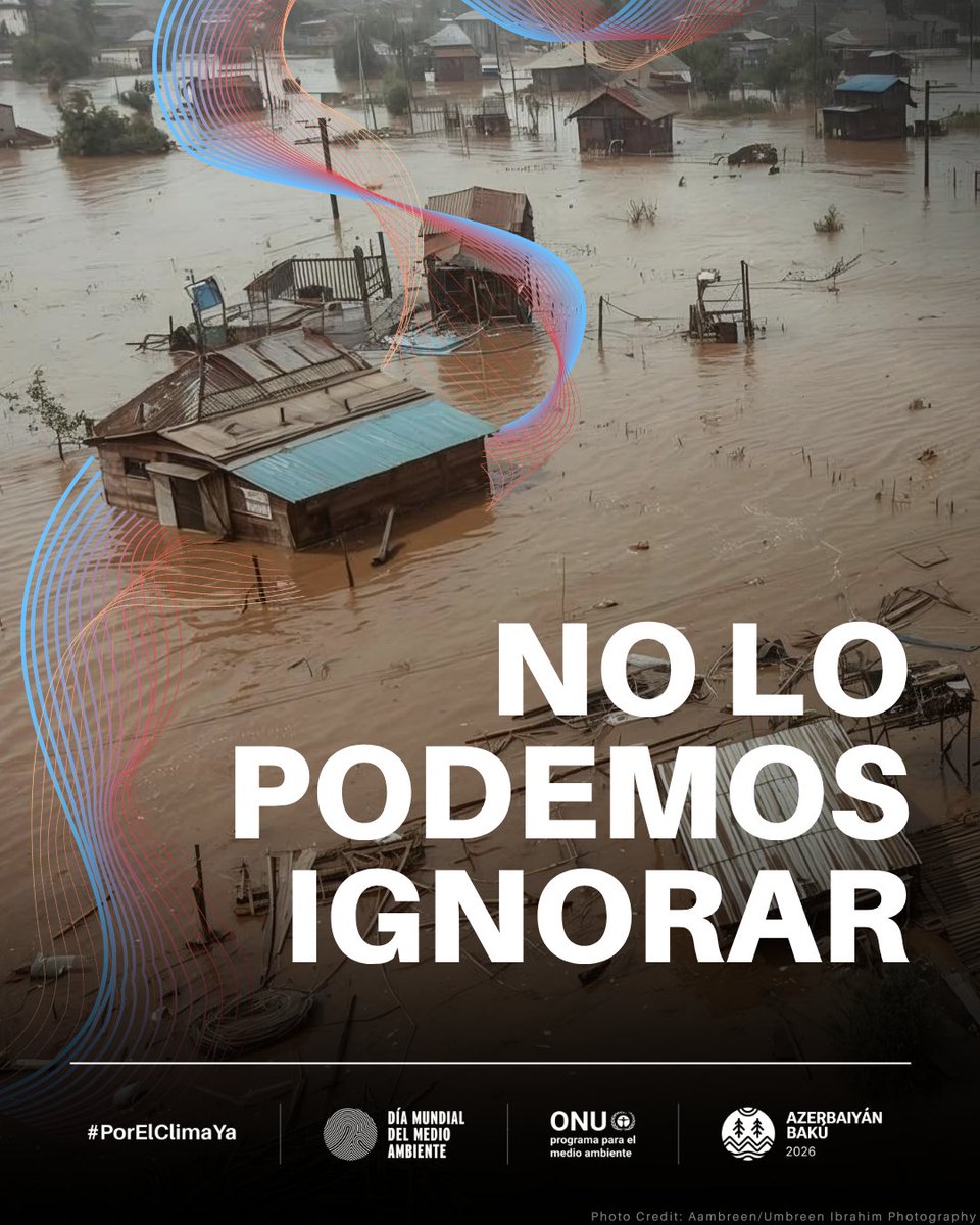 ONUChile's tweet photo. 🌍 El planeta nos está enviando señales.

🌡️ Olas de calor. Inundaciones. Sequías. Más frecuentes. Más intensas.

Y, aun así, la humanidad está más cerca de las soluciones que nunca.

🌱 #PorElClimaYa este #DíaMundialDelMedioAmbiente: https://t.co/tgx2TO1Qx7 https://t.co/OlgpiUsgKT