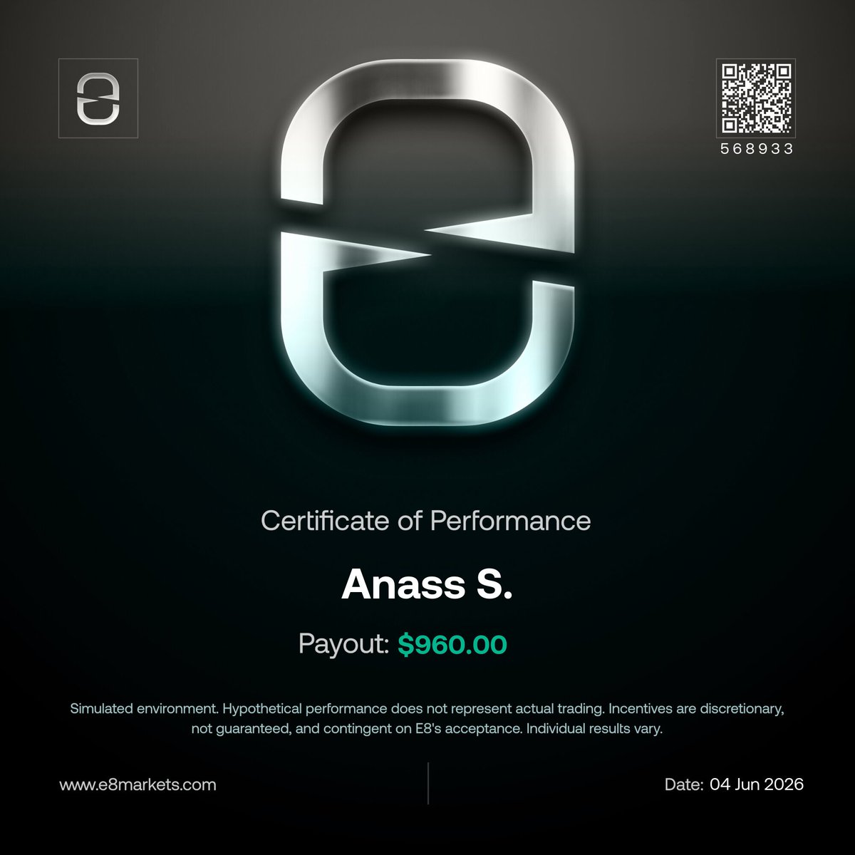 Patirrow's tweet photo. I just received my Payout from @E8Markets, which I ordered on the last day, and it arrived in my Rise account within 9 business hours. https://t.co/eePWYw1am8