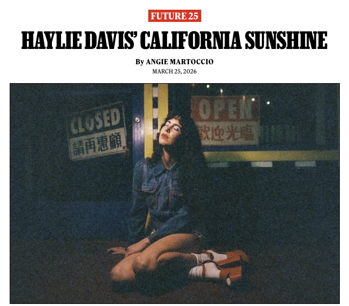 RollingStone's tweet photo. Haylie Davis is honoring the classics and chasing her dreams to make music full of radiant Laurel Canyon spirit. 

Interview: https://t.co/EyWTaorfHe https://t.co/ENJnnuX0Sa