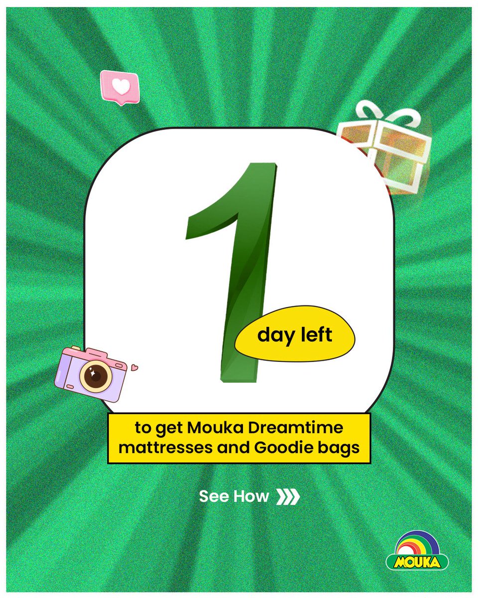 moukalimited's tweet photo. The Dreamtime Moments challenge officially closes soon and this is your final opportunity to get Mouka Dreamtime Mattresses and exciting Mouka goodies 🎁✨
We know your gallery is full of cute sleeping moments already, now is the time to post them!

To participate:

- Share a photo or short video of your child’s memorable sleep moment
- Follow and tag @MoukaLimited
- Use #DreamlandMoments & #DreamtimeWithMouka
Get your family and friends to engage

Top 10 entries with the highest engagement will win. Let’s go! 

#DreamlandMoments #DreamtimeWithMouka #MoukaNigeria #ChildrensDay #ParentingMoments