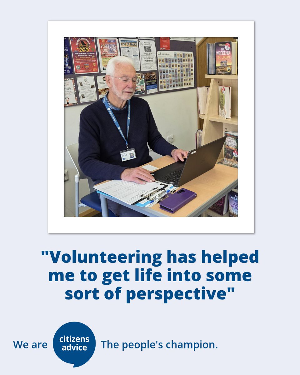 CitizensAdvice's tweet photo. What 3 words would Stephen use to describe Citizens Advice? 
💙 Vital
💙 Indispensable
💙 Invaluable

Read Stephen’s incredible volunteering journey ⤵️
https://t.co/wNlN0khhZp

#VolunteersWeek #WeAreCitizensAdvice https://t.co/6VJhLUOA4g