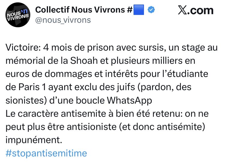hothotZawalia's tweet photo. La loi Yadan n’est pas passée mais elle est appliquée https://t.co/3GngWC7Ks5