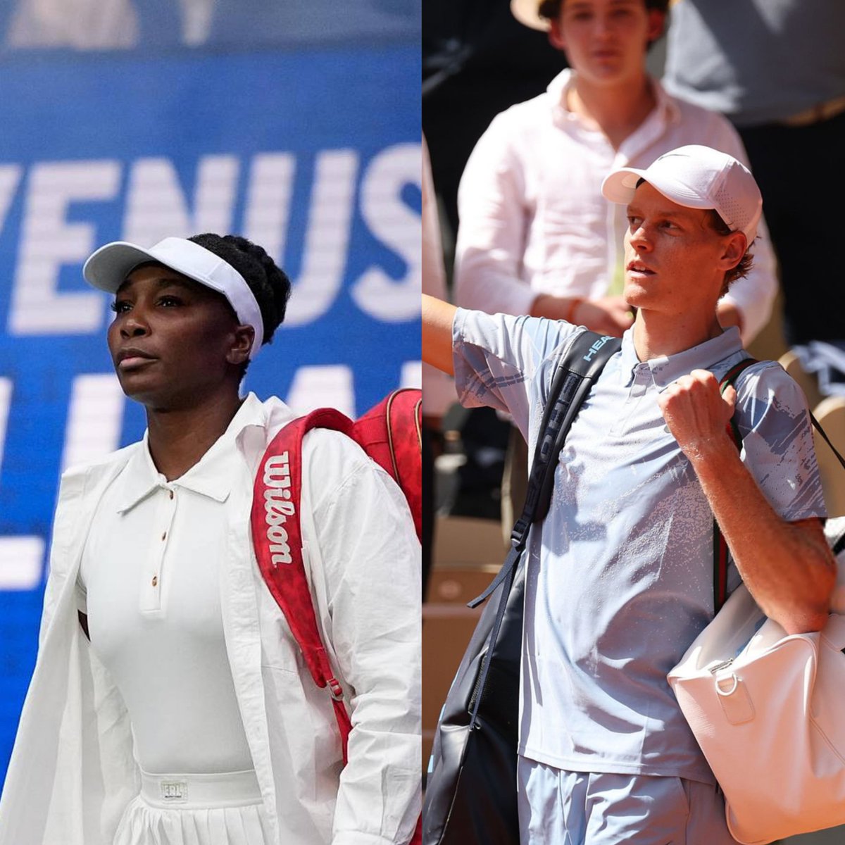 TheTennisLetter's tweet photo. Venus Williams defends Jannik Sinner following his loss at Roland Garros, ‘He's never won a match over 3 hours & 50 minutes. So what? He's done everything else… Not only does he handle winning well, he handled losing with such grace’

“One of the big stories of the tournament was Sinner suffering from whatever happened on the court, heat or cramps and all the things.

So Sinner has never won a match longer than 3 hours and 50 minutes. These circumstances that players play under in tennis, it's incredible.

Maybe he hasn't won a match that's been over 3 hours and 50 minutes. So what? He's done everything else.

In my opinion, it's more of a fluke than a real stat. Not only insane conditions, but he dealt with it with his head up. He never quit. He never walked off the court. He never considered stopping even though it was the worst circumstances.

Not only does he handle winning well, he handled losing with such grace and such poise.” ❤️

(via @BleacherReport)