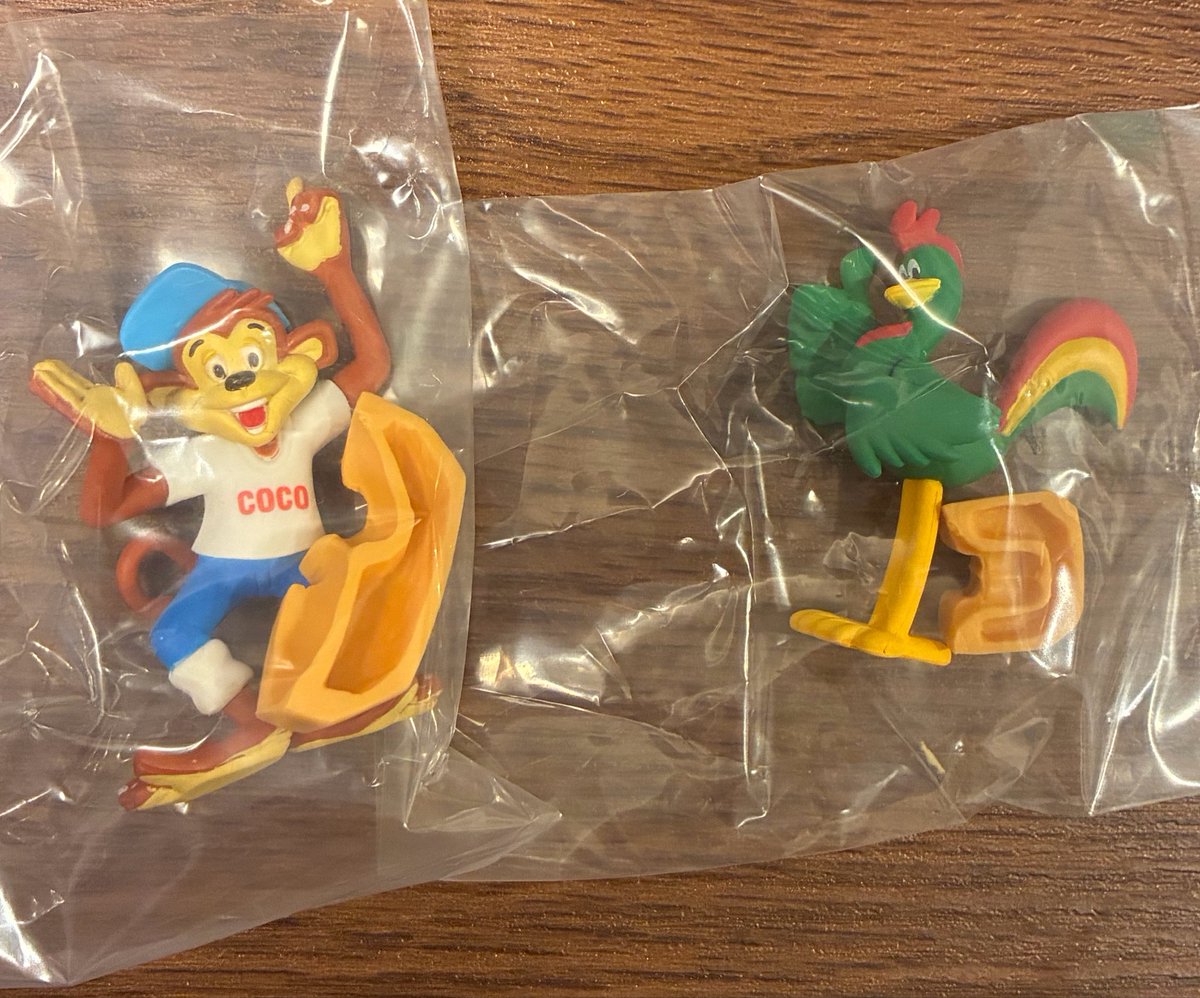 uum_exchange's tweet photo. 【交換希望】Kellogg's ケロッグ キャラクターズフィギュア ガチャ

譲：コニー、ココくん
求：メルビン

2:1での交換も可能です。
都内(池袋、新宿)での手渡し交換希望です。

お気軽にお声掛けください！ https://t.co/6QoAQB66UJ