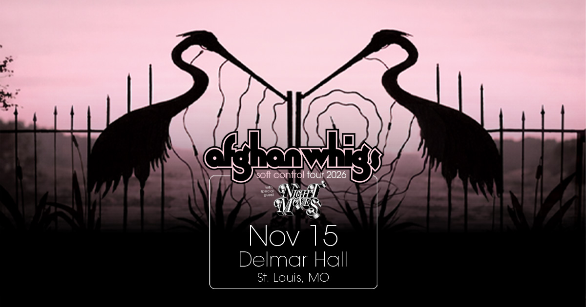 DelmarHallstl's tweet photo. ON SALE NOW: soft control tour 2026 - @theafghanwhigs at Delmar Hall |11.15|. Get your tickets now!

More info: https://t.co/RkNB8PtpLU
Get 🎟️’s: https://t.co/TMMGKohR3T https://t.co/TT04lIXbJA