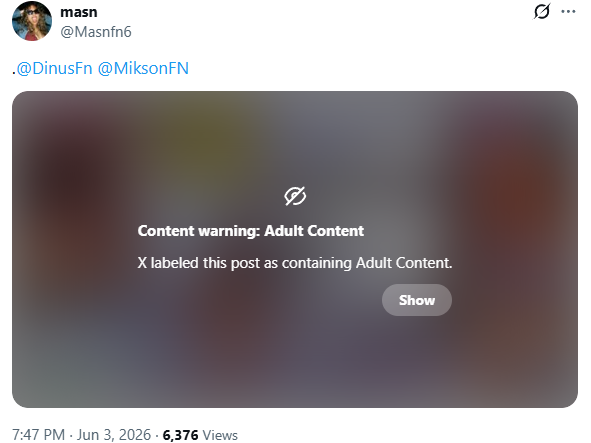 patchedddd's tweet photo. @Masnfn6 @DinusFn @MiksonFN I guess this is adult content https://t.co/fSLV82mzcA