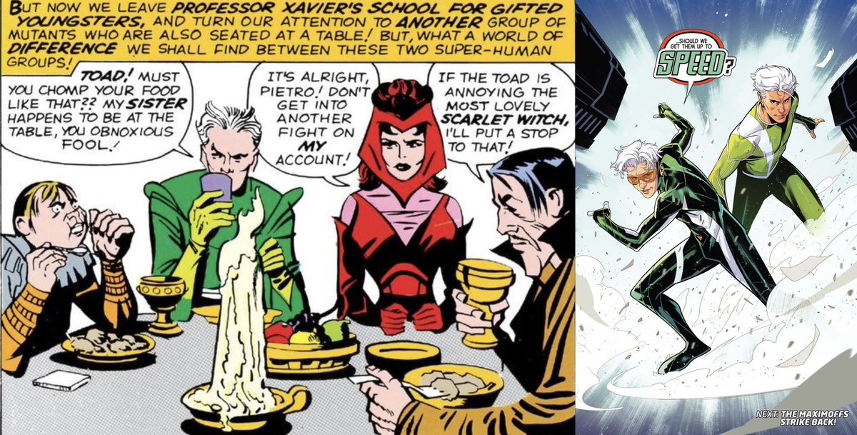DukeOfGotham's tweet photo. @MunchkinM17 mentioned how poetic it is that Pietro’s becoming an official X-Man while wearing the color he debuted in, and I agree, but I fear green belongs to Tommy now. And it’ll be harder to reclaim it once VisionQuest comes out and solidifies it. Just rock the blue, big dawg https://t.co/AimmSdaf7b
