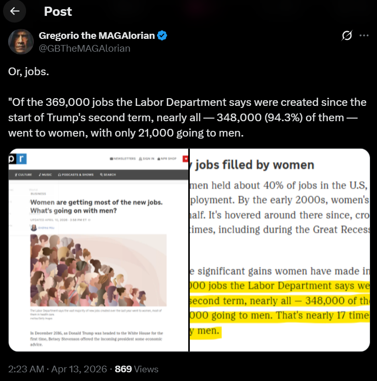 GBTheMAGAlorian's tweet photo. BREAKING NEWS! It turns out that DEI was (...all along) actually focused on producing a feminized, gynocentric West as demanded by increasingly enriched yet eternally thirsty "material girls" of Third Wave Feminism. #TheFutureIsFemale #FemaleEmpowerment #GirlPower
I found it interesting how this data was published TWO MONTHS AGO, and didn't even generate a glimpse from so-called "conservative" channels like @Not_the_Bee and @FoxNews.
Hey--better late than never.
