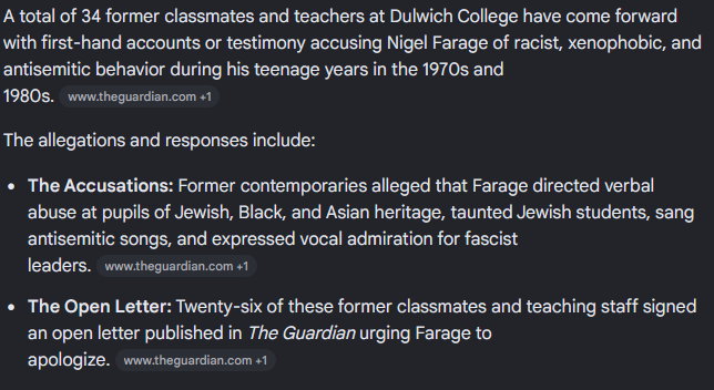 TomSpeed420's tweet photo. @Nigel_Farage I believe you are racist and far right, regardless of what Starmer says.

Were all *34* of your old school classmates &amp; teachers lying?
https://t.co/pUmxjlKq6c https://t.co/NsVtWnIprT