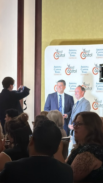roselawgroup's tweet photo. Congratulations to Maricopa County Board of Supervisors Chairman and Rose Law Group partner Thomas Galvin, who took home the honor of Best Republican in Arizona at Arizona Capitol Times’ Best of the Capitol Awards! 🏆 🌟 🇺🇸 

#BestOfTheCapitol #ArizonaPolitics #GovernmentAffairs https://t.co/hV4BZ6l0Rd