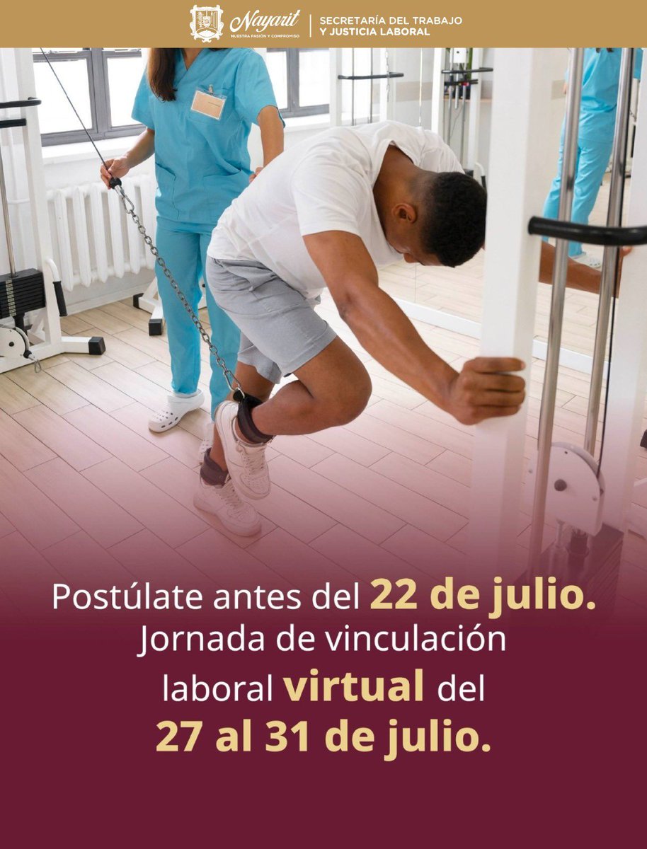 SNENayarit's tweet photo. 🧐 Buscamos a fisioterapeutas 🦼🩼

#Alemania te espera 🇲🇽 ✈️ 🇩🇪 🌏

🔗  https://t.co/lIjDZNweHD

ℹ 311 689 00 65 ext. 1013  

📅 ¡Que no se te pase la fecha! 

@NayaritGobierno @NayaritDif @marathb   STJL 
#SNE #Trabajo #Empleo #PortaldelEmpleo https://t.co/UezhimqrR5
