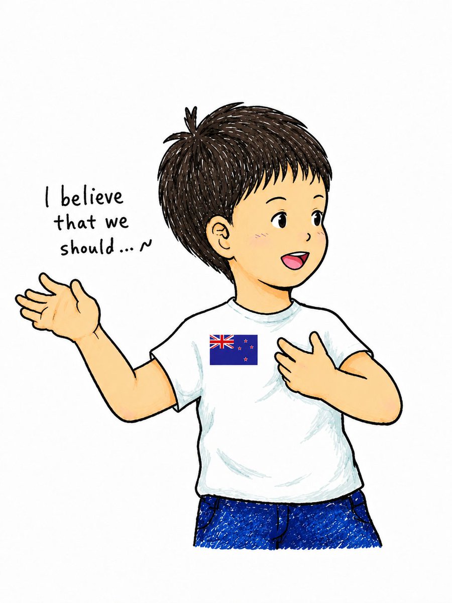 お絵かき。 ニュージーランドを胸に、心に、魂に持って、英語を話して