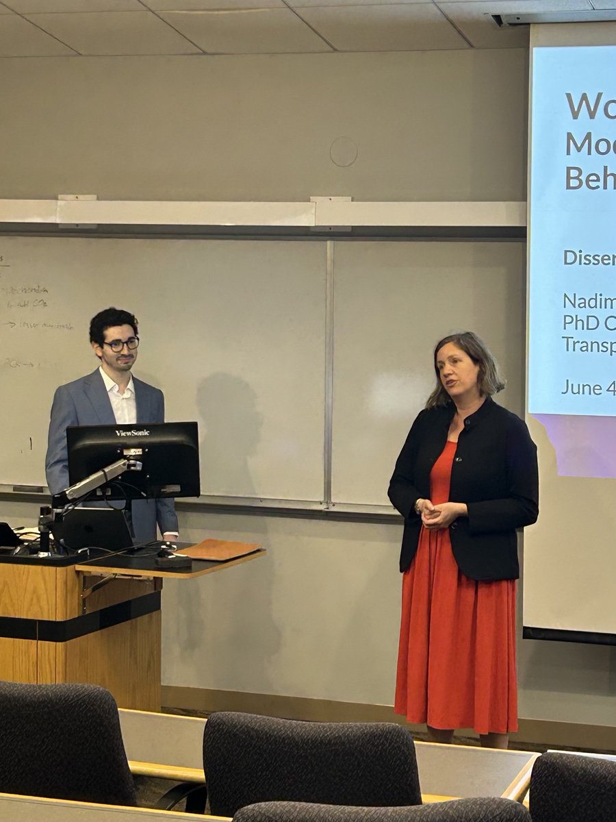 InfoNUTC's tweet photo. Yesterday’s NUTC Seminar Series featured Nadim Hamad, PhD candidate at Northwestern University, presenting “Working Differently, Moving Differently: Modeling the Impacts of Hybrid Work on Travel Behavior, Urban Activity, and Employer Policy.” https://t.co/NoWf70Hgn4