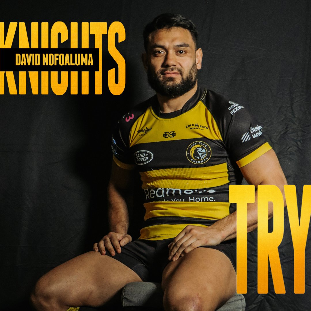 YorkRLFC's tweet photo. 42’ | TRYYYY KNIGHTS!

Nofoaluma gets a second with a looping pass from Hunter!

Conversion missed by Hunter, we equalise.

🤝 Anytime Travel York

🔴🟡 8 - 8🟡⚫ 

#OurEra | #ThisIsYork ⚔ https://t.co/KqpXaWAmlV