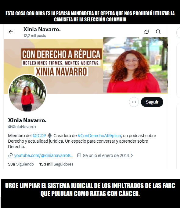 SAC20011's tweet photo. @MariaFdaCabal @ABDELAESPRIELLA Una vez que por voluntad de Dios y del pueblo libre de Colombia, Abelardo esté en el solio de Bolivar debe emprender una tarea ineludible de limpiar el pantano de estas basuras comunistas. https://t.co/dcxyAjPOBz
